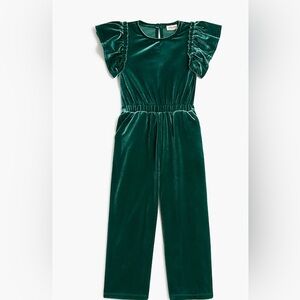 Crewcuts by JCrew Kids Velvet Green Jumpsuit size: 5